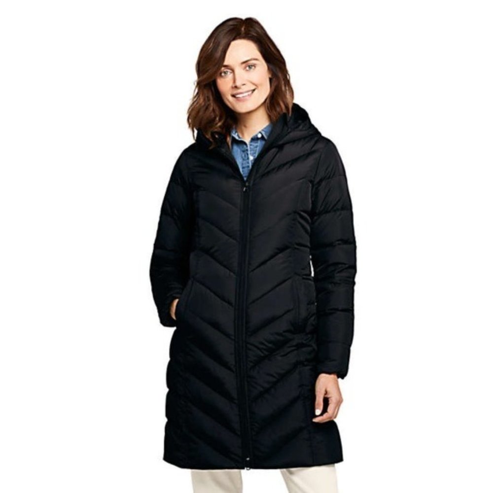 Lands' End Long Down Winter Coat - medium TALL